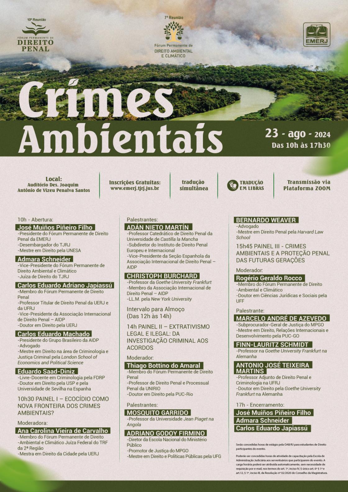 Cartaz do evento: Crimes Ambientais