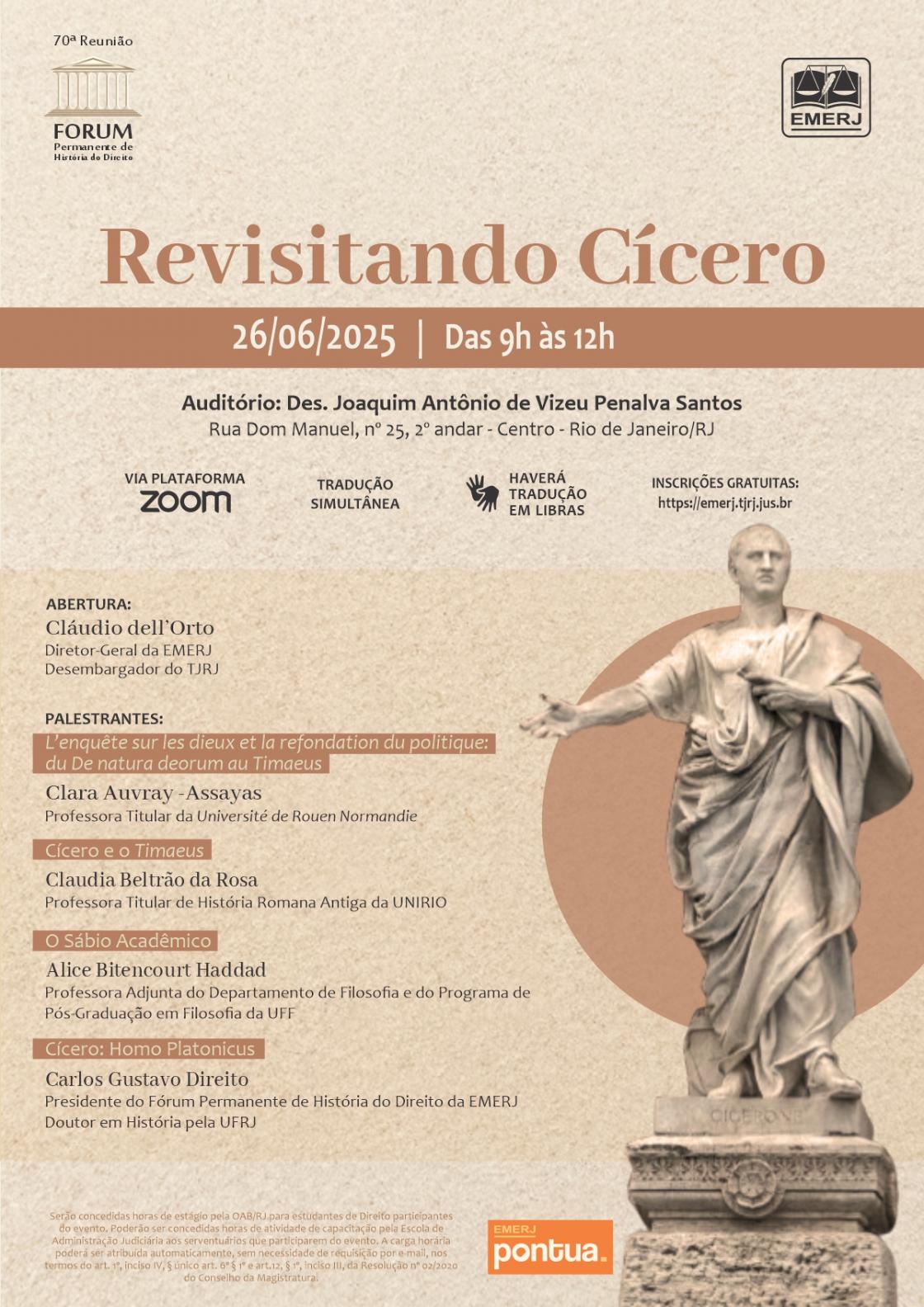 Cartaz do evento: Revisitando Cícero