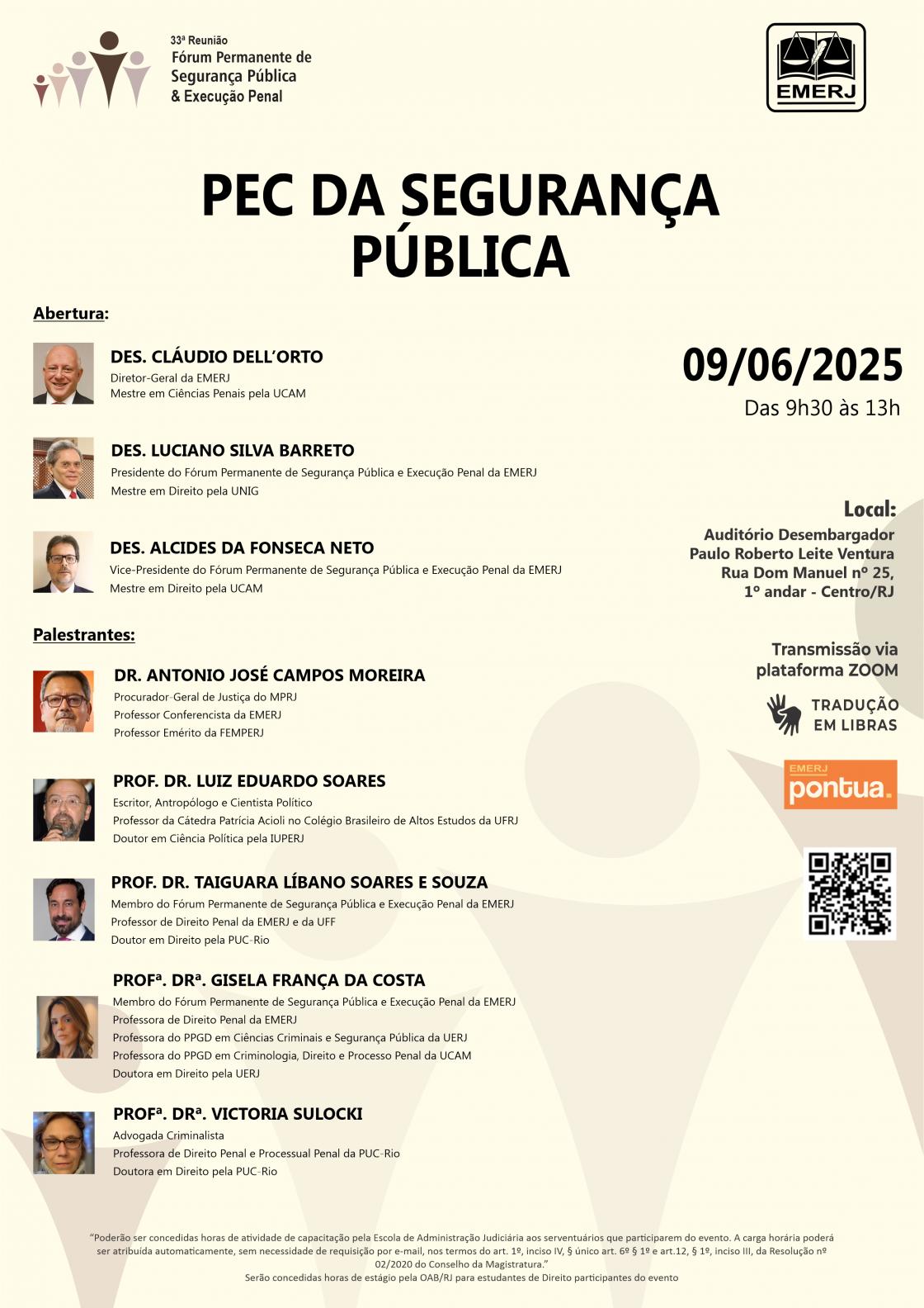 Cartaz do evento: PEC DA SEGURANÇA PÚBLICA