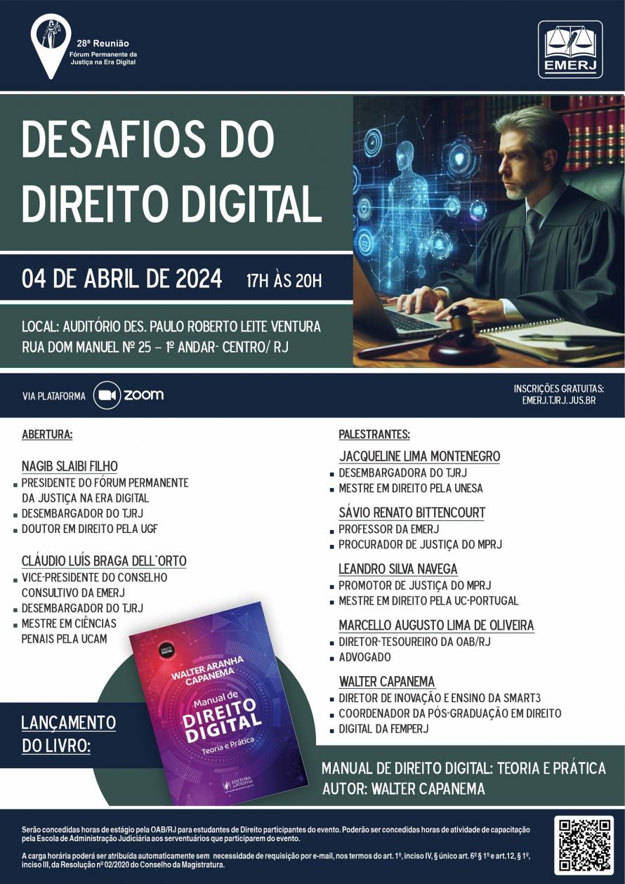 Cartaz do evento: Desafios do Direito Digital