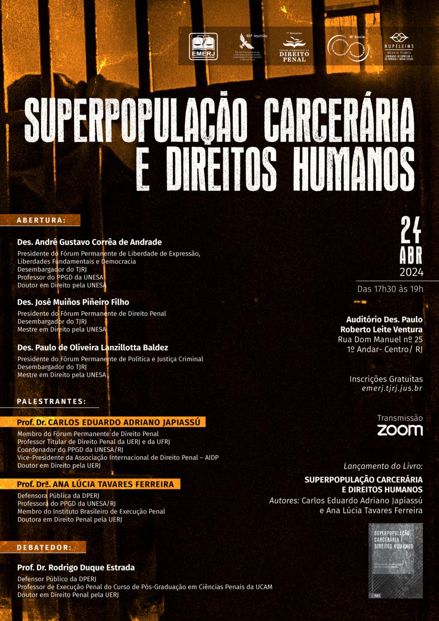 Cartaz do evento: Superpopulação Carcerária e Direitos Humanos
