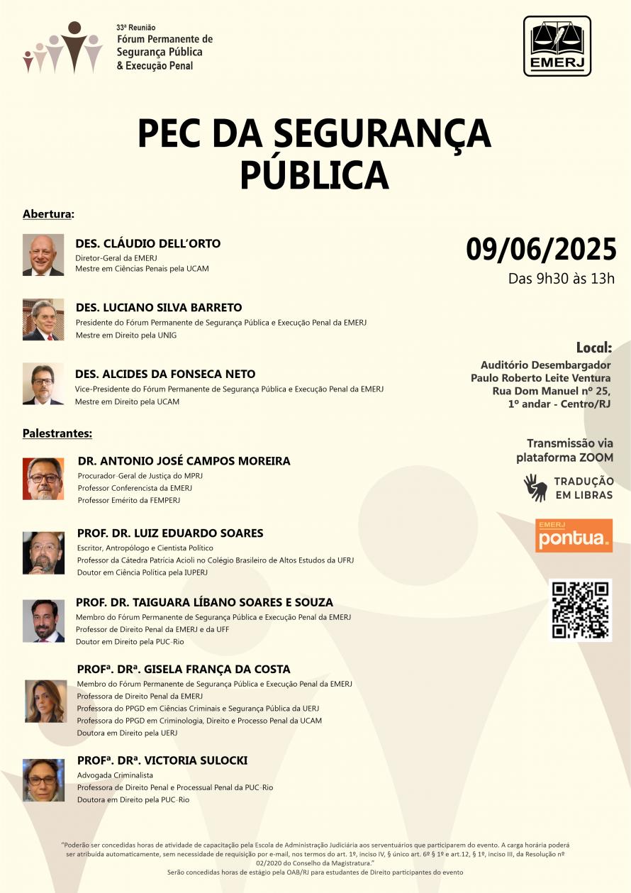Cartaz do evento: PEC DA SEGURANÇA PÚBLICA