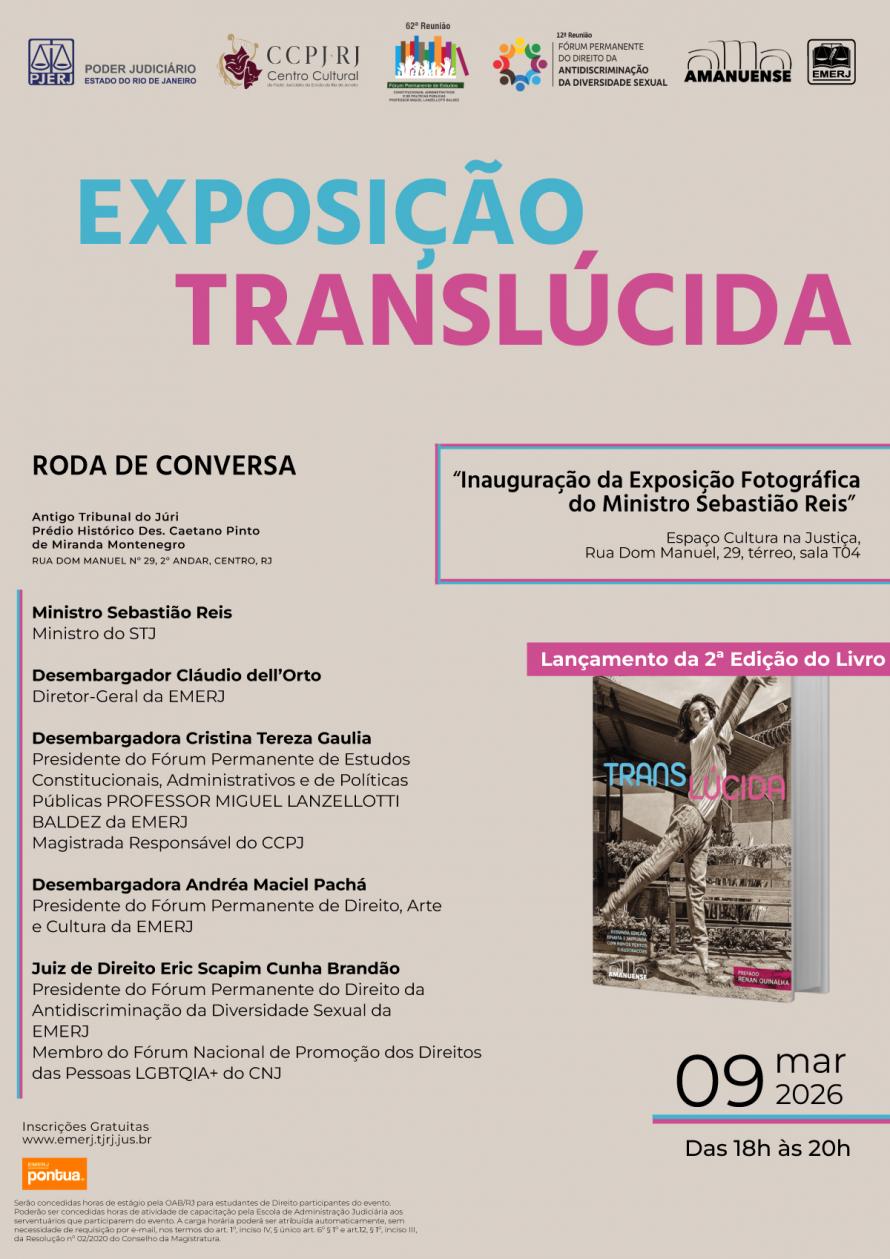 Cartaz do evento: EXPOSIÇÃO TRANSLÚCIDA