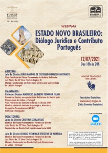 Título do Evento: ESTADO NOVO BRASILEIRO: DIÁLOGO JURÍDICO E CONTRIBUTO PORTUGUÊS