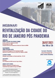Título do Evento: REVITALIZAÇÃO DA CIDADE DO RIO DE JANEIRO PÓS PANDEMIA