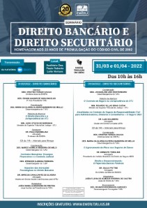 Título do Evento: DIREITO BANCÁRIO E DIREITO SECURITÁRIO - DIA 31/03