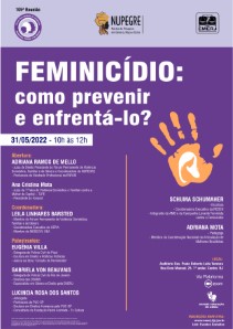 Título do Evento: FEMINICÍDIO: COMO PREVENIR E ENFRENTÁ-LO?