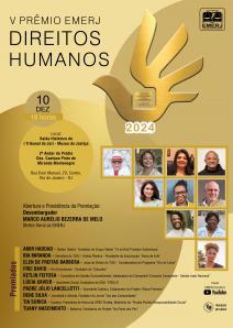 Cartaz do evento: V PRÊMIO EMERJ DIREITOS HUMANOS