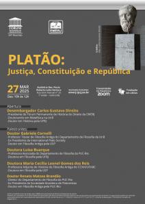 Cartaz do evento: Platão: Justiça, Constituição e República