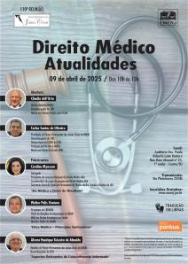 Cartaz do evento: DIREITO MÉDICO - ATUALIDADES