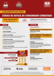 Cartaz do evento: LANÇAMENTO DO LIVRO: CÓDIGO DE DEFESA DO CONSUMIDOR COMENTADO