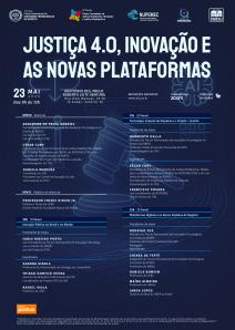 Cartaz do evento: JUSTIÇA 4.0, INOVAÇÃO E AS NOVAS PLATAFORMAS
