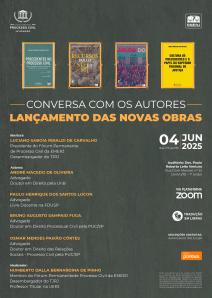Cartaz do evento: CONVERSA COM OS AUTORES E LANÇAMENTO DAS NOVAS OBRAS