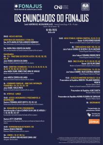Cartaz do evento: OS ENUNCIADOS DO FONAJUS