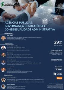 Cartaz do evento: AGÊNCIAS PÚBLICAS, GOVERNANÇA REGULATÓRIA E CONSENSUALIDADE ADMINISTRATIVA