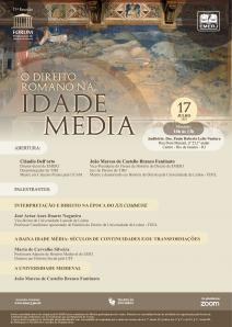Cartaz do evento: O DIREITO ROMANO NA IDADE MÉDIA