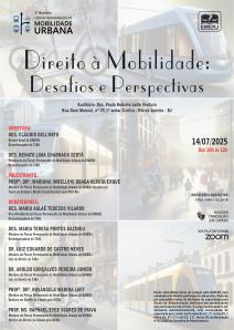 Cartaz do evento: Direito à Mobilidade: Desafios e Perspectivas