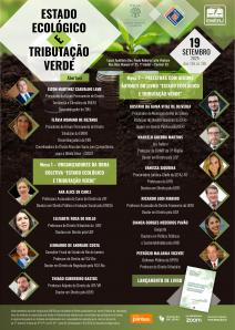 Cartaz do evento: ESTADO ECOLÓGICO E TRIBUTAÇÃO VERDE