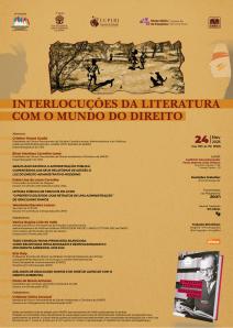 Cartaz do evento: INTERLOCUÇÕES DA LITERATURA COM O MUNDO DO DIREITO