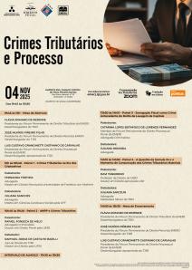 Cartaz do evento: Crimes Tributários e Processo