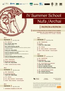 Cartaz do evento: IV SUMMER SCHOOL / NUFA / ARCHAI