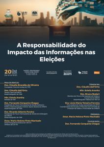 Cartaz do evento: A Responsabilidade do Impacto das Informações nas Eleições