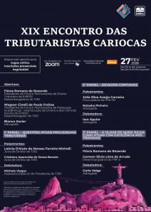 Cartaz do evento: XIX ENCONTRO DAS TRIBUTARISTAS CARIOCAS