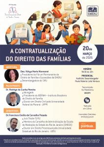 Cartaz do evento: A CONTRATUALIZAÇÃO DO DIREITO DAS FAMÍLIAS