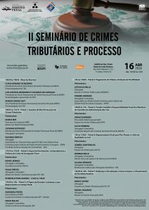Cartaz do evento: II SEMINÁRIO DE CRIMES TRIBUTÁRIOS E PROCESSO