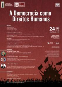 Cartaz do evento: A Democracia como Direitos Humanos 