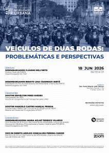Cartaz do evento: VEÍCULOS DE DUAS RODAS: PROBLEMÁTICAS E PERSPECTIVAS