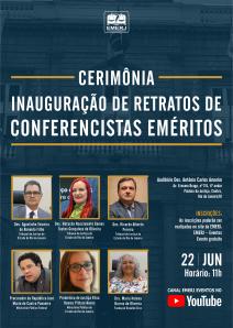 Título do Evento: CERIMÔNIA DE DESCERRAMENTO DE RETRATOS GALERIA DOS CONFERENCISTAS EMÉRITOS DA EMERJ