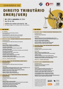 Cartaz do evento: Seminário de Direito Tributário EMERJ/UERJ