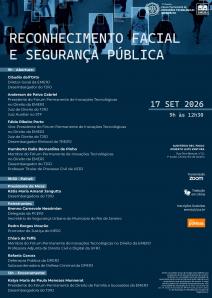 Cartaz do evento: RECONHECIMENTO FACIAL E SEGURANÇA PÚBLICA