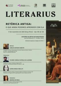 Cartaz do evento: LITERARIUS - RETÓRICA ANTIGA: O QUE AINDA PODEMOS APRENDER COM ELA