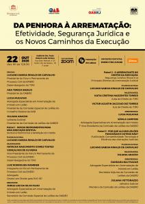 Título do Evento: DA PENHORA À ARREMATAÇÃO Efetividade, Segurança Jurídica e os Novos Caminhos da Execução